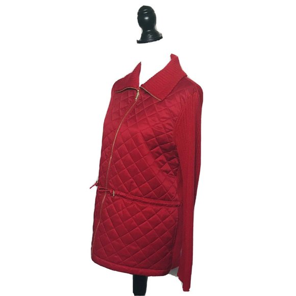 Rafaella Weekend Qulited Knitted Zip Up Jacket - Picture 3 of 9